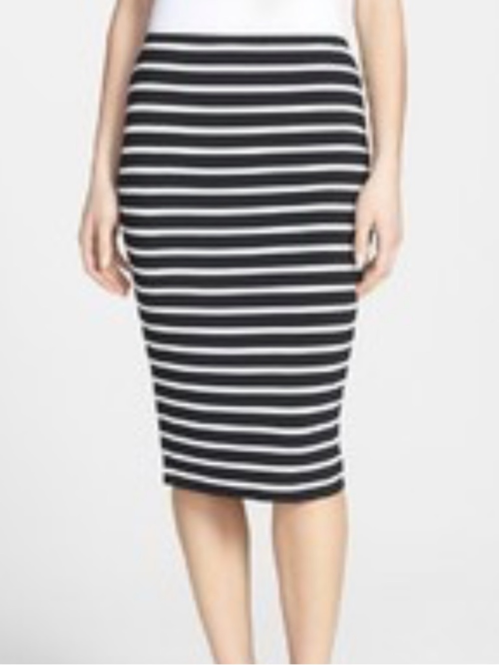 Vince Camuto – Retro striped medi  pencil skirt